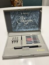 Vintage Parker Fountain Pen Tips - Calligraphy Deluxe Set in Box - Complete- picture