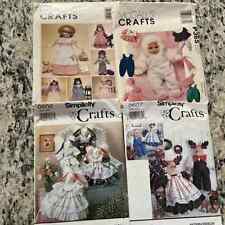 Lot of 4 Vintage Doll And Clothes Sewing Patterns picture
