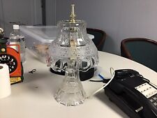 Preowned 1980s Clear Lead Crystal Lamp Vanity Table Boudoir Night Light picture