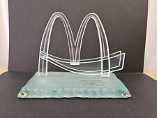 Vtg Acrylic McDonald’s Sculpture Golden Arches 100+ Million Gallons Award 1995 picture