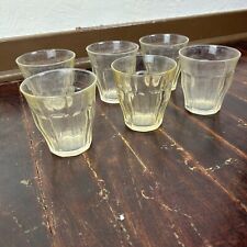 Vintage Duralex Glass Clear Short Set Of 6 Made In France Barware Drinking Glass picture