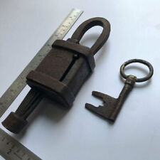 An old or antique iron padlock lock with original key MOST RARE & EARLY picture