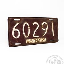 Vintage 1955 Massachusetts License Plate MA Tag Plate Mass Tag picture