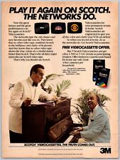 Scotch 3M Videocassete Bogie Original Magazine Print Ad Popular Electronics 1981 picture