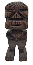 Vintage Witco Carved Wood Tiki Totem Idol Gnome Gnomie Statue Trump Look a Like picture