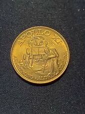 1969 Apollo XI - 11 Moon Landing Commemorative Coin  Sealed In Plastic picture