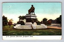 Bridgeport CT-Connecticut, P T Barnums Monument, Antique, Vintage Postcard picture