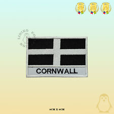 CORNWALL County Flag With Name Embroidered Iron On Sew On Patch Badge picture