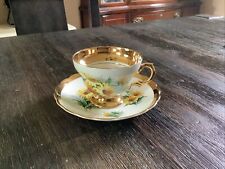 Rosina Bone China Daisy Tea Cup With Gold Accents picture
