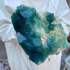 6.4lb Large NATURAL Green Cube FLUORITE Quartz Crystal Cluster Mineral Specimen picture