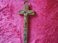 J6004 ANTIQUE 17/18th WOOD RELIQUARY WALL  HANGING CROSS NETHERLANDS  SEE DESCR picture