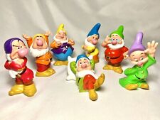 Seven 7 Dwarfs Disney Store Snow White Vinyl Figures Retired HTF Set Lot  R6576 picture