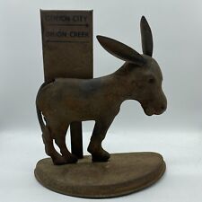 Antique Donkey Cigarette Dispenser Works Pressed Metal Canyon City Onion Creek picture