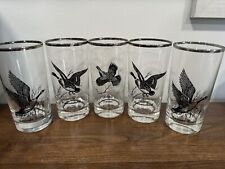 Vintage Sportsman Federal Wild Game Birds Glasses SET OF 5 Federal Glass Hunting picture
