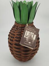Longaberger Collectors Club 2011 Pineapple Basket & Metal Top SOLD ONLY 60 DAYS picture