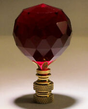LAMP FINIAL-STUNNING LEADED CRYSTAL LAMP FINIAL-RED picture