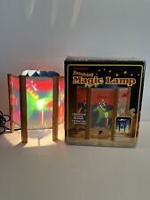 Vintage Home Center Revolving Magic Lamp Light Santa Snowman Carousel Horses picture
