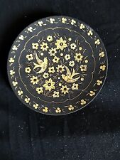 DAMASCENE Inlaid Gold And Black Plate, Toledo Spain 5