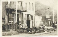 McGregor IA 1908 flood--Debris in front of newspaper office; nice 1908 RPPC picture