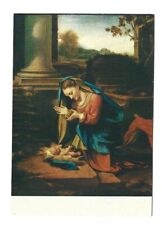 Linen Postcard ~  CONTINENTAL Size ~   MADONNA & Baby Jesus ~ Printed in Italy picture
