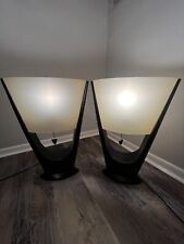 2 MCM Abstract U Shape Table Lamps Sculpture Modern 24