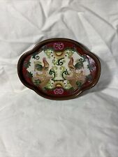 Vintage Chinese Handpainted Plate 8.5” Trinket Dish picture