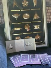 Franklin Mint .925 Silver (Sterling) Star Trek Insignia Badges with Display Case picture