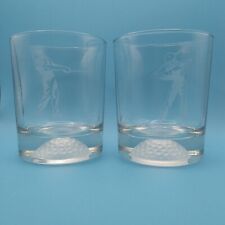  3D Golf Ball Frosted Etched Drinking Glasses Set Of 2 picture