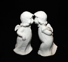 Goebel W. Germany White Kissing Angel Figurines HE 51 A & B picture