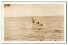 c1920's US Navy Submarine 07 Broached Ocean Sailors View RPPC Photo Postcard picture