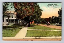 Emporia KS-Kansas, Exchange Street, Antique Vintage Souvenir Postcard picture