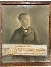Antique African American Boy Photo Post Mortem Death Of Lenia Rucker Texas 1902 picture