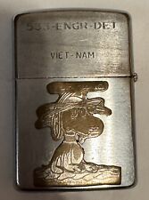1968-1969 Vintage Custom Vietnam War Zippo Lighter  REAL GOLD Snoopy ￼ picture