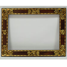 Ca.1900-1920 Old wooden frame original condition metal leaf Internal:25.2x17.7in picture