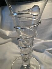 Vintage Gorham Footed Crystal Vase.bTrumpet Design Clear Crystal 12 IN Beautiful picture