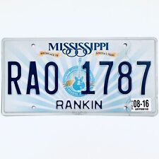 2016 United States Mississippi Rankin County Passenger License Plate RA0 1787 picture