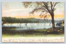 The Big Dam on the Housatonic River Derby Connecticut CT Postcard c1906 picture