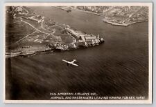 Pan American Airways Plane Fokker Havana Cuba Key West FL RPPC Photo Postcard picture