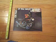 Honda CB 750F Motorcycle Vintage Dealer Sales Brochure Punched picture