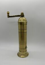 Vtg Atlas Brass Pepper Spice Mill Grinder Made In Greece 8” VGC picture