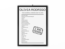 Olivia Rodrigo The O2 Arena London May 15, 2024 Replica Setlist picture