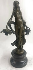HOT CAST Bronze Sculpture Hot Cast WOMAN FIGURAL  Art Nouveau Deco Figurine Sale picture