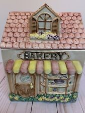VTG Enesco Bakery House Cookie Jar Hand Painted in Japan Designed Giftware picture