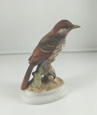 Lefton Hand Painted Bisque China Brown Thrasher Bird Figurine KW1184 Vintage picture