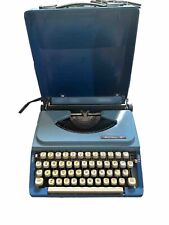 Royal Century Portable 2-Tone Blue Manual Typewriter Works Rare Vintage 1969 picture