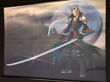Vintage 2003 39” FINAL FANTASY VII Wall Scroll RARE SEPHIROTH KINGDOM HEARTS 7R picture