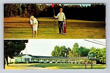 Brewer ME-Maine, Woodland Terrace Motel, Golf Course, Vintage c1966 Postcard picture