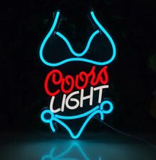 Coors Light Neon Sign Wall Decor Neon Lights Bedroom LED Beer Swim Bikini Dorm picture