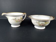 Vintage Hand Painted Meito China Creamer And Sugar Set picture