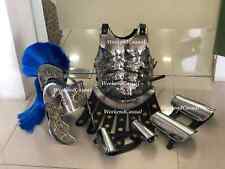 Medieval Roman Silver Muscle Armor Cuirass Set with Leg & Arm Guard picture